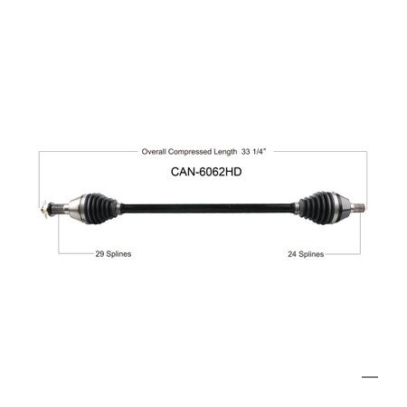 Wide Open Heavy Duty CV Axle CAN AM HD Fr L/R X3 RS/XMR/XRC/XRS TURBO R/RR 18-20 CAN-6062HD